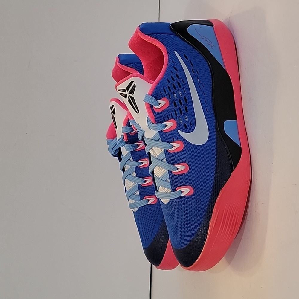 Nike Kobe 9 Hyper Pink Cobalt Blue Sneakers Size 4 Y 653593-600 Rare EUC